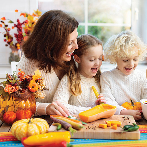 Family Cooking Squash